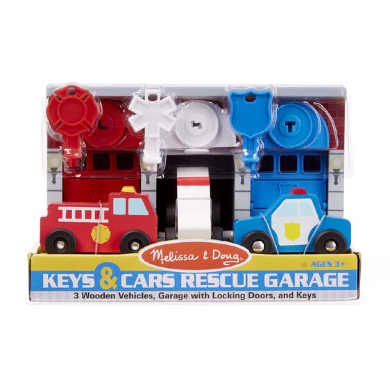 ชุดเล่นรถกู้ชีพ-พร้อมโรงจอดรถ-melissa-amp-doug-keys-amp-cars-rescue-garage-lock-amp-roll-fire-truck