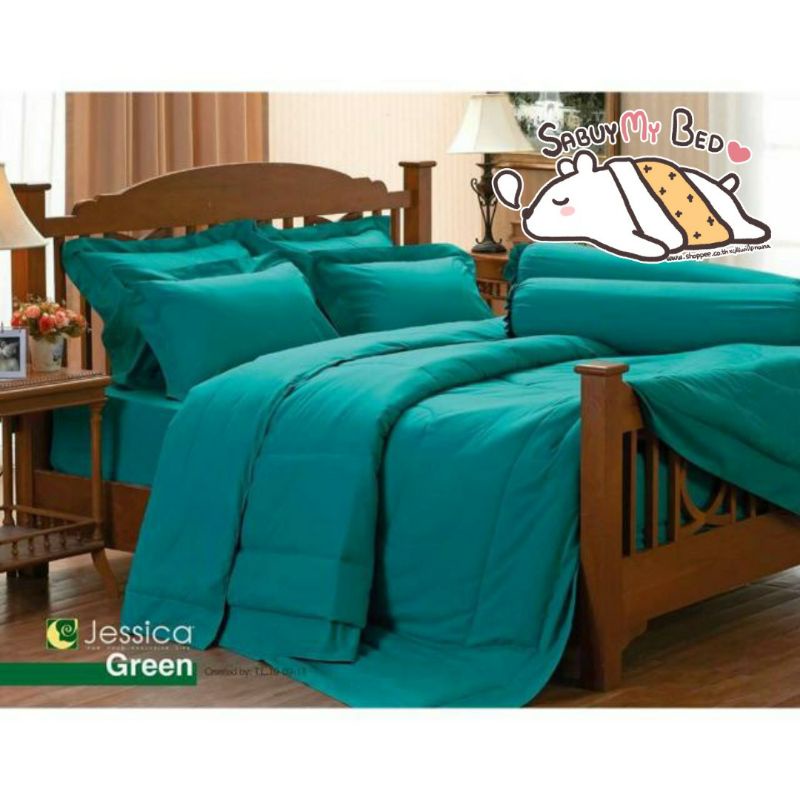 Jessica ผ้าปูที่นอน (ไม่รวมผ้านวม) รุ่น Cotton mix (กันไรฝุ่น) สีพื้น ...