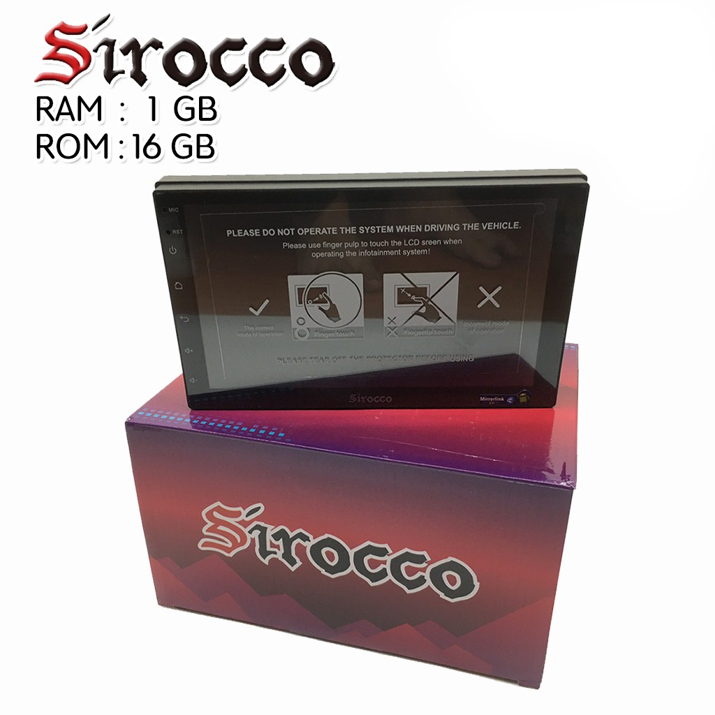 sirocco-จอติดรถยนต์-2-din-android-9-1-ขนาด-7-นิ้ว-ไม่เล่นแผ่น-แบ่งเล่นได้-2-หน้าจอ-ram-1-gb-rom-16-gb