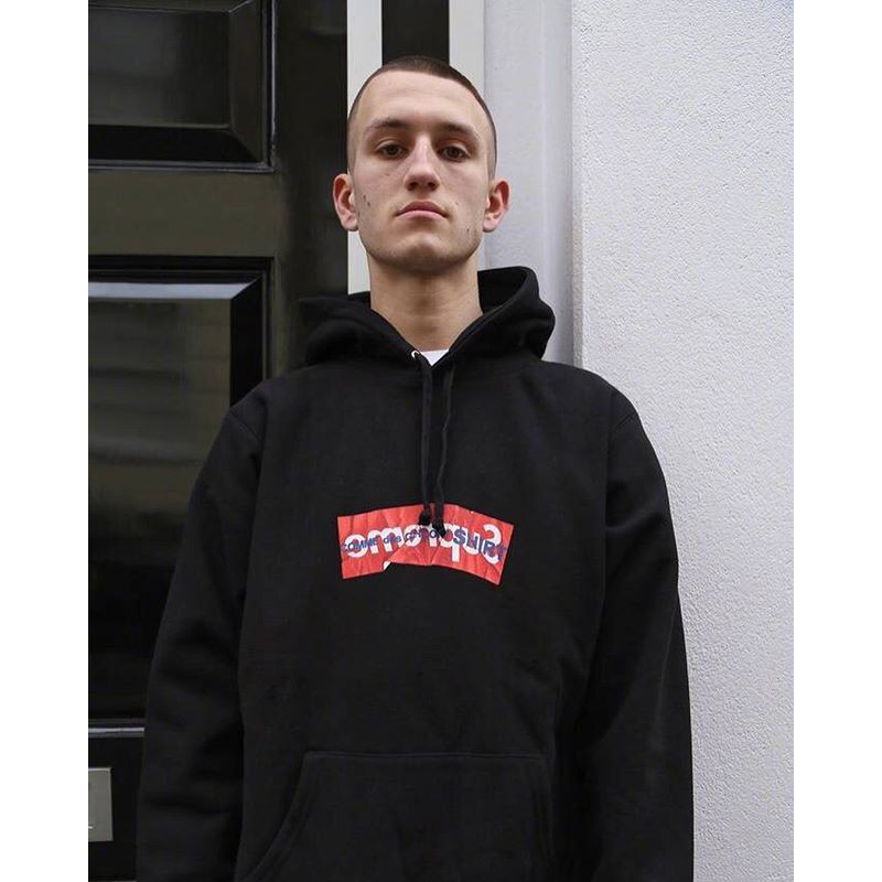 Cdg x supreme hoodie hotsell