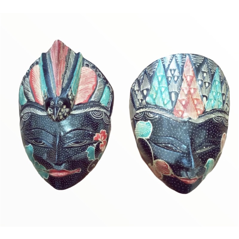 Indonesia Wayang Batik Wooden Mask Display | Shopee Thailand