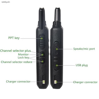 เครื่องส่งรับวิทยุwalkie-talkie◄✎Wln Kd - C1 วิทยุสื่อสาร 16 Channel Ham Radio Uhf 400-470 Mhz Mini Handheld สีดํา