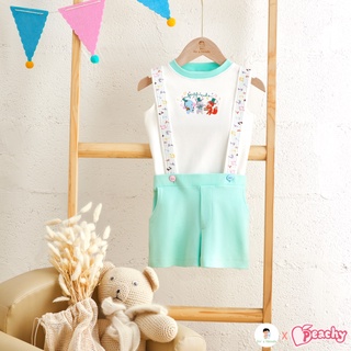 Sale Fer&amp;Friends Green Overalls(Let’s play music collection)เซตเอี๊ยมเปี่ยมรัก ใส่ได้2แบบ กางเกงเอวยางยืด