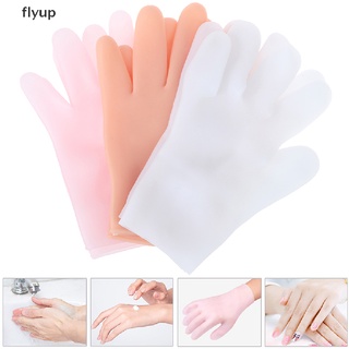 Flyup ถุงมือซิลิโคนเจล ให้ความชุ่มชื้น ใช้ซ้ําได้ สําหรับสปา ดูแลมือแตก 1 คู่