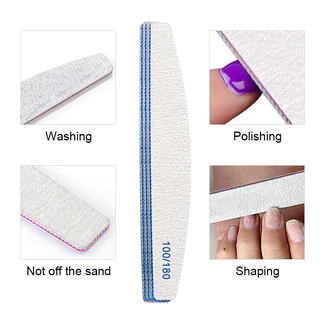 Born PRETTY White Nail File Grinding Sanding Buffing File 6 Patterns Manicure Nail Art Tool Polishing Nail