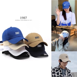 ภาพหน้าปกสินค้า1987🔥 หมวกแก๊ป（1987）หมวกกันแดด, หมวกกีฬา，สไตล์ญี่ปุ่น สไตล์เกาหลี ที่เกี่ยวข้อง