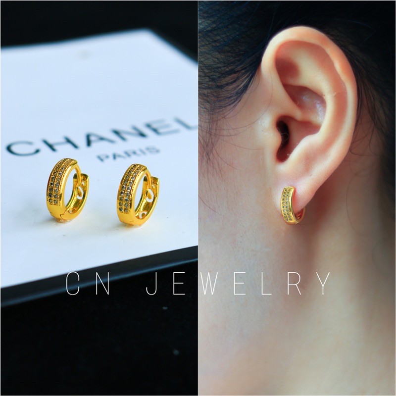 ต่างหูห่วงเพชร-รุ่นห่วงกระรอก-ห่วงเพชร-1คู่-cn-jewelry-earings-ตุ้มหู-ต่างหูแฟชั่น-ต่างหูผู้หญิง-ต่างหูทอง