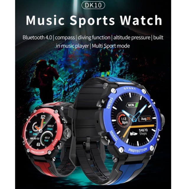 ภาพหน้าปกสินค้าใหม่ นาฬิกา smart watch DK10 ใส่ดำน้ำ เก็บเพลงในนาฬิกาได้ พร้อมประกัน