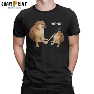 ขายดี!เสื้อยืดแขนสั้น ผ้าฝ้าย 100% พิมพ์ลาย Bonk Dog Meme Joke สําหรับผู้ชายS-5XL