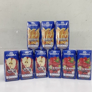 ภาพหน้าปกสินค้า(แพ็ค 3) Chabaa Fruit Juice ชบา ผลิตภัณฑ์น้ำผลไม้ 180 มล. (แอปเปิ้ลผสมน้ำองุ่น/ส้มวาเลนเซีย/องุ่นแดงผสมองุ่นขาว) ซึ่งคุณอาจชอบราคาและรีวิวของสินค้านี้