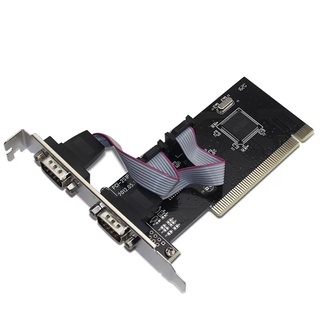 ภาพขนาดย่อของภาพหน้าปกสินค้าPCI COM card 2 พอร์ต 9Pin Serial RS232 serial Card Adapter จากร้าน khunsua บน Shopee ภาพที่ 2