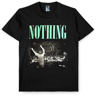Nothing Band เสื้อยืดลําลอง ผ้าฝ้าย 100% แขนสั้น คอกลม พิมพ์ลายกราฟฟิค Nothing Band สีดํา พลัสไซซ์ XS-XXXL ของขวัญวันเกิ