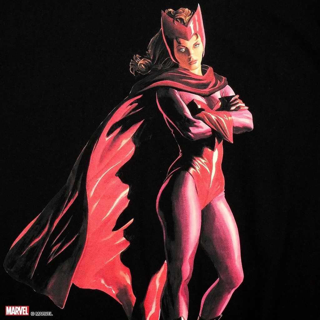 เสื้อยืดผ้าฝ้ายพิมพ์ลายขายดี-เสื้อยืดการ์ตูน-ลาย-wanda-ลิขสิทธ์แท้-marvel-comics-t-shirts-mvx-232