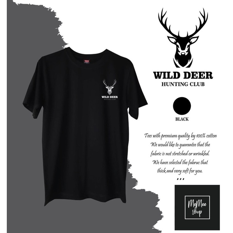 ภาพหน้าปกสินค้าWILD DEER เสื้อยืดคอตตอนแท้ (S-3XL) จากร้าน memee_shop64 บน Shopee