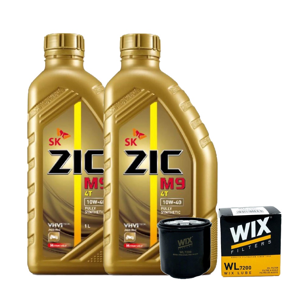 น้ำมันเครื่อง ZIC M9 10W-40 เกรดสังเคราะห์ ขนาด 1 ลิตร จำนวน 2 ขวด ...