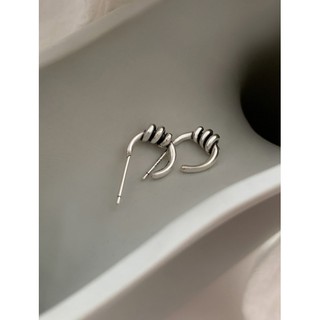 C Shape Geometry Earring (D83)(คู่) ต่างหูสำหรับคนเจาะหู