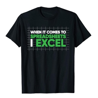 [S-5XL] เสื้อยืด ผ้าฝ้าย พิมพ์ลาย I Excel Funny Accountant คุณภาพสูง สําหรับผู้ชาย