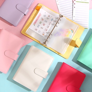กระเป๋าหนังใส่เครื่องเขียน ซองจดหมาย แบบสันเกลียว ขนาด A6 สีมาการอง