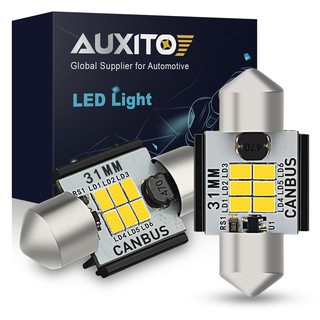 Auxito หลอดไฟ C5W LED Festoon Bulbs 31 มม. 36 มม. 41 มม. 2 ชิ้นสําหรับหลอดไฟป้ายทะเบียนรถยนต์ 12v