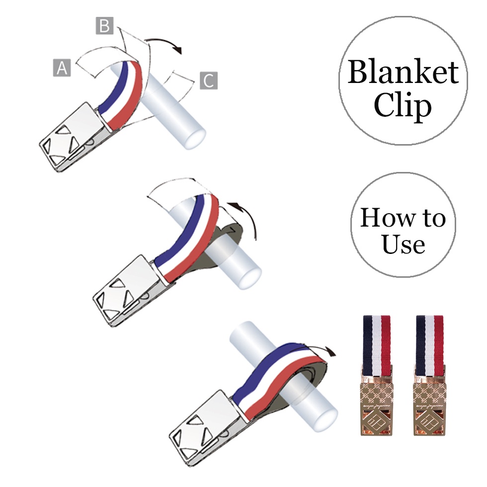 ที่หนีบผ้าห่มสำหรับรถเข็น-คาร์ซีส-luxurious-blanket-clips-pinkgold-gold-glitter