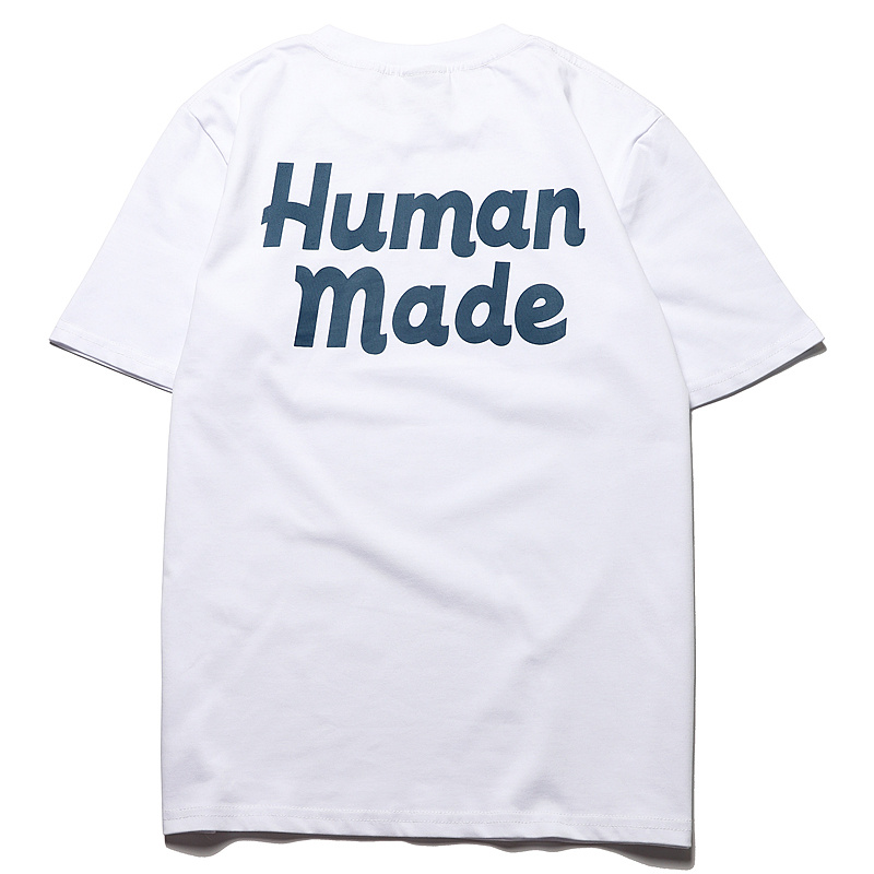 human-made-เสื้อยืดแขนสั้นเนื้อผ้าฝ้ายพิมพ์ลายชานม-ไข่มุกสําหรับผู้ชายและผู้หญิง