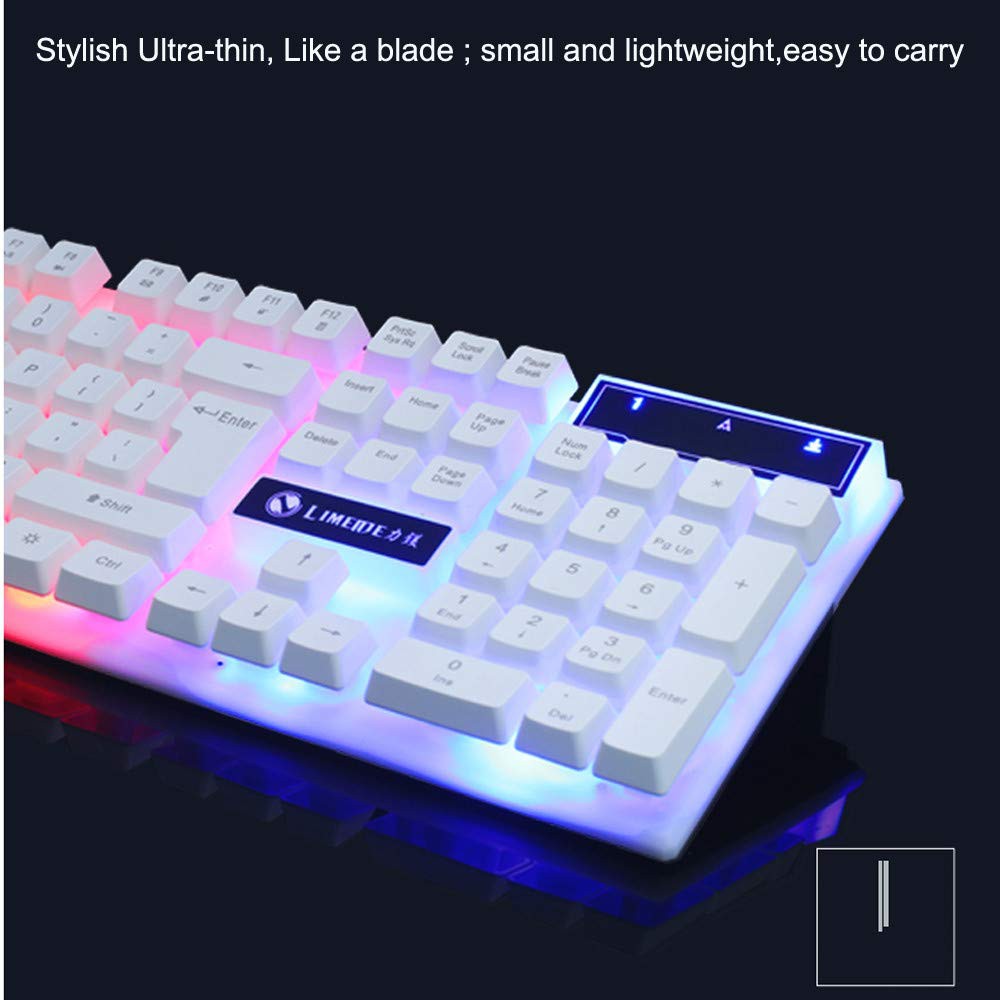 ภาพสินค้าชุดคีย์บอร์ดและเมาส์ ไฟสีรุ้ง  LIMEIDE GTX300 Gaming Keyboard mouse Rainbow RGB LED Illuminated จากร้าน bing55 บน Shopee ภาพที่ 4