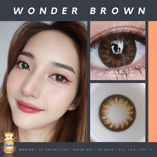 🍥Wonder🍥 สีเทา,น้ำตาล (Gray,Brown) มนตรา Montra คอนแทคเลนส์ (Contact lens)