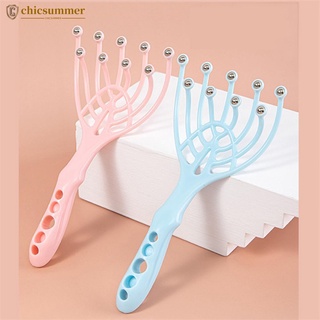 Chicsummer เครื่องนวดศีรษะ แบบแมนนวล เก้ากรงเล็บ ผ่อนคลาย ของขวัญ A9O4