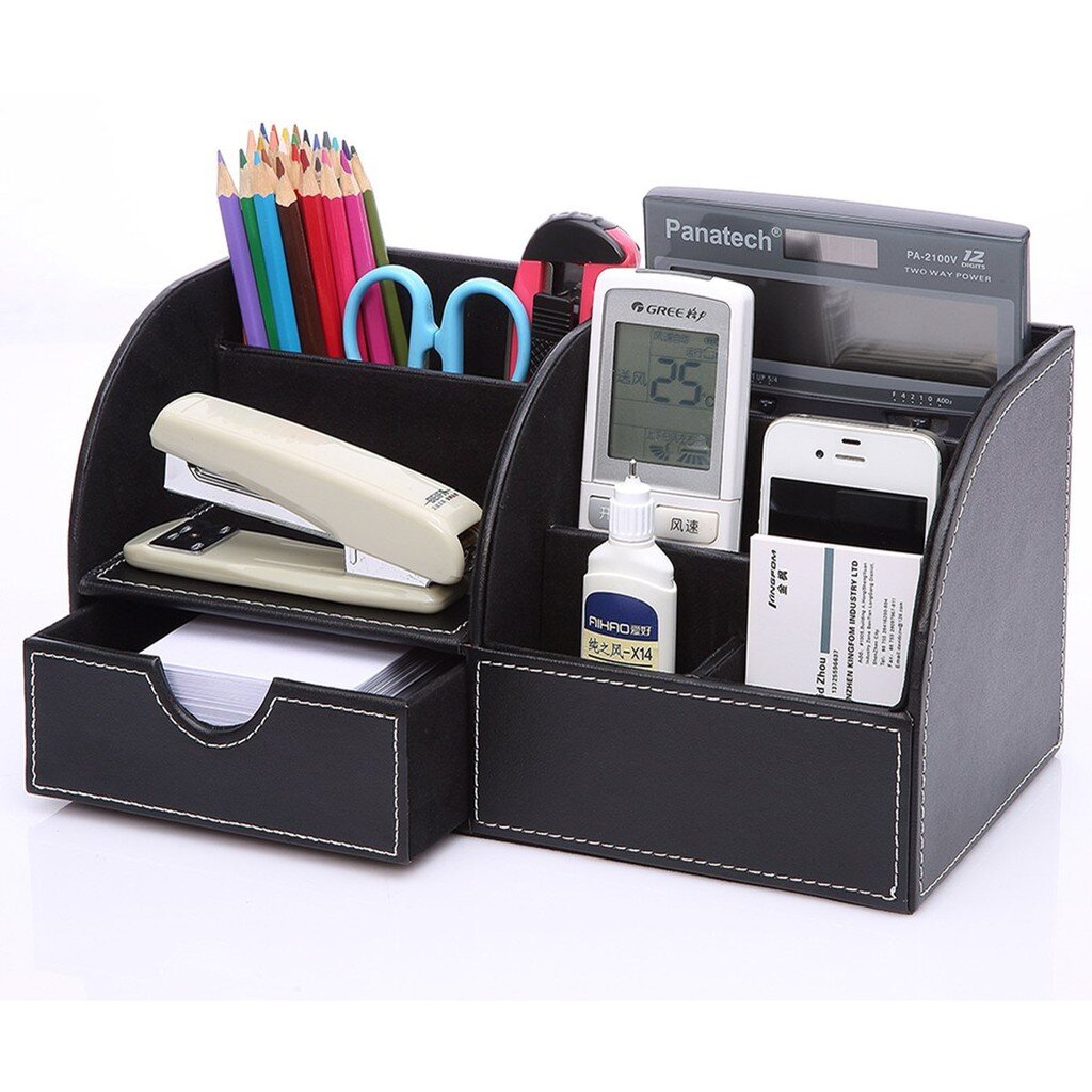 กล่องเครื่องเขียน-อุปกรณ์จัดเก็บบนโต๊ะ-stationery-storage-desk-organizer-มีสีให้เลือก