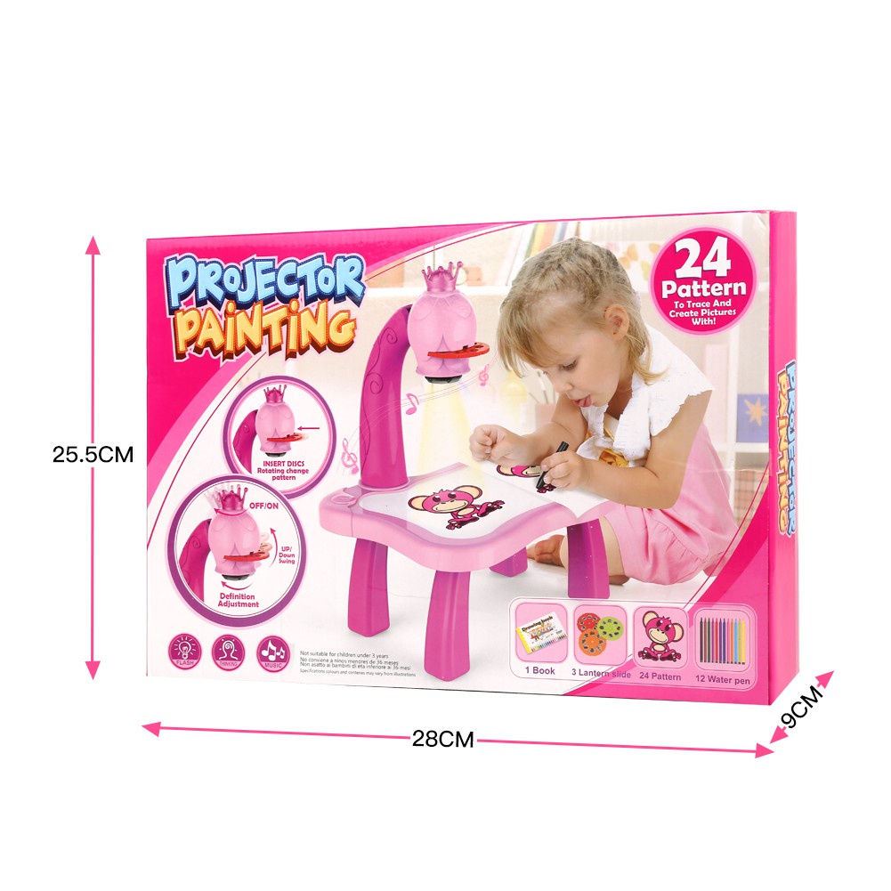 painting-drawing-board-projector-lamp-light-toy-learning-desk-kids-electric-music-children-educational-development