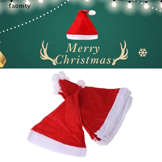 [faomty] หมวกซานตาคลอส เทศกาลคริสต์มาส 10 ชิ้น