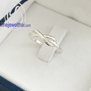 Finejewelthai-แหวนอินฟินิตี้-แหวนเงินแท้-แหวนหมั้น-แหวนแต่งงาน-Infinity-Silver-Ring-R130200