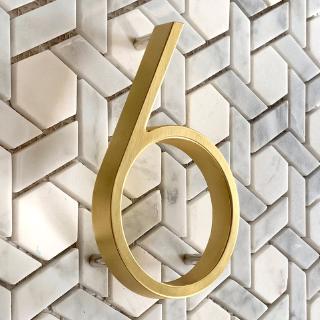 บ้านเลขที่ ตัวเลขบ้านเลขที่ ป้ายบ้านเลขที่ ป้ายบ้าน ป้ายตัวเลข ตัวเลขสีทอง สำหรับติดเลขที่บ้าน ขนาด 5 นิ้ว มีเลข 0-9