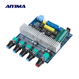 Aiyima Tpa3116 บอร์ดขยายเสียงซับวูฟเฟอร์ 2.1 Channel พลังงานสูงบลูทูธ 5.0 เครื่องขยายเสียง 2X50W + 100W