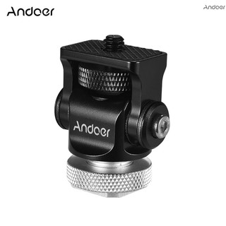 Andoer อะแดปเตอร์หัวบอลหมุนได้ 180 องศา 1 / 4 นิ้วพร้อมประแจสําหรับกล้อง Dslr