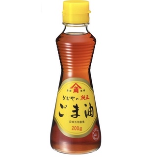 200 g. น้ำมันงาบริสุทธิ์ 100 % น้ำมันงาญี่ปุ่นบริสุทธิ์ แบรนด์ KADOYA King Jirushi Pure sesame oil  Keto คีโต ทานได้