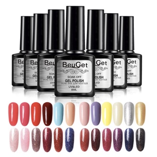 สีเจล BeuGet nail gel polish สีทาเล็บ สีทาเล็บเจล 8ml สีสวยสดใส ซัมเมอร์ 🌈