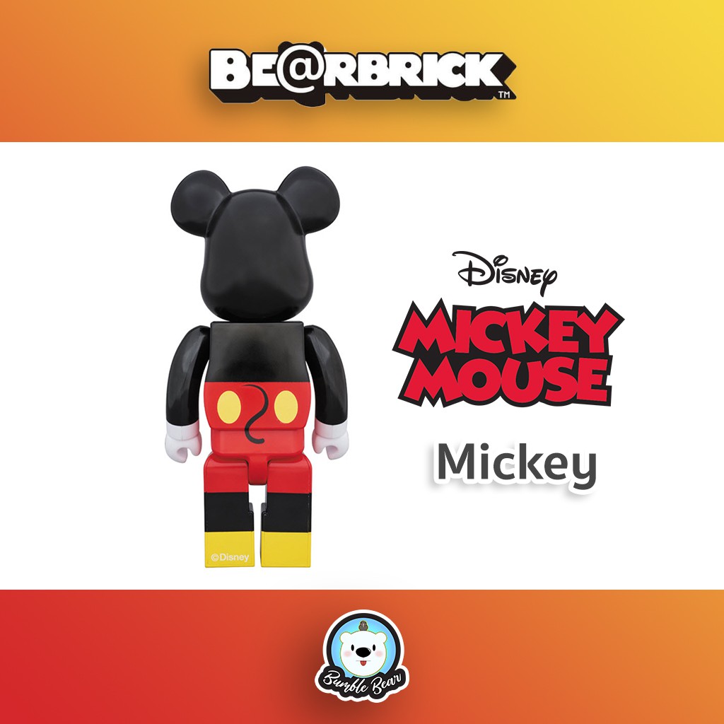 ของแท้, พร้อมส่ง‼️] 400% Be@rbrick Mickey Mouse (Mickey) | Shopee