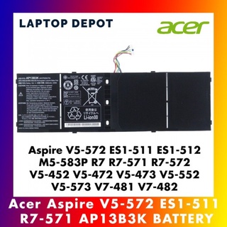 Acer แบตเตอรี่ ของแท้ V5-473 Acer V5-4 AP13B8K" V5-572G V5-573G V5-472G V5-473G V5-552G M5-583P V5-572P r7-571