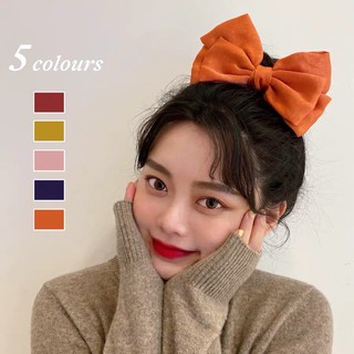 กิ๊บโบว์ผ้าซาติน คิ้วท์มากกก สีสวยละมุน มี 5 สีให้เลือก แดง,ส้ม,เหลือง,กรม,ชมพู