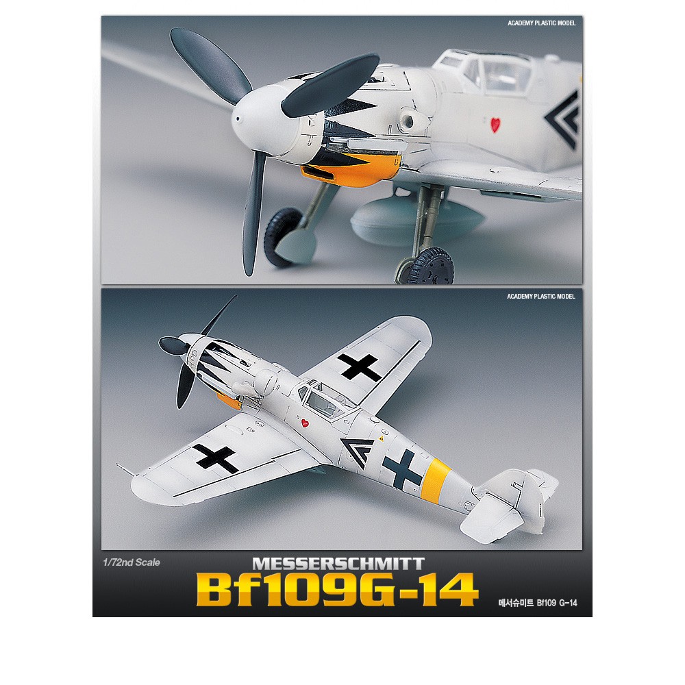 โมเดลประกอบ-academy-model-1-72-ac12454-messerschmitt-bf109g-14