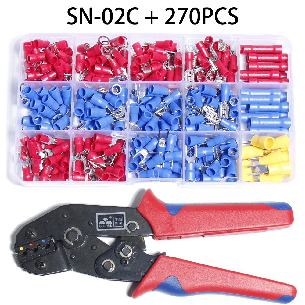 Sn-02c คีมย้ําหางปลา ขนาดเล็ก 0.25-2.5 มม. ปรับได้ 270 ชิ้น | Shopee ...