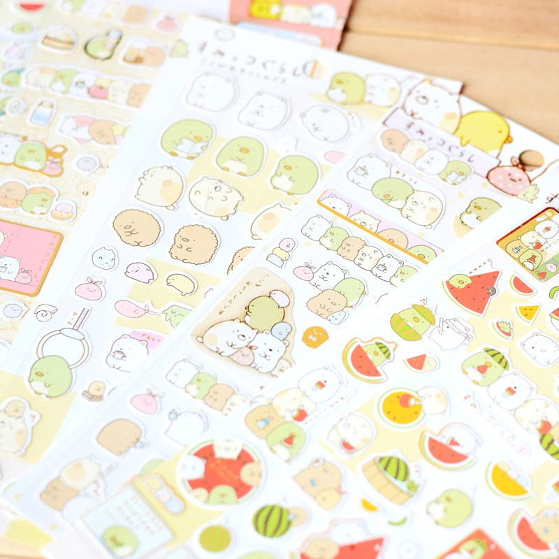 sumikkogurashi-สติ๊กเกอร์-sumikkogurashi-สติ๊กเกอร์ตกแต่ง-sumikkogurashi-สติ๊กเกอร์-diy-สติ๊กเกอร์การ์ตูน-ของขวัญเครื่องเขียน