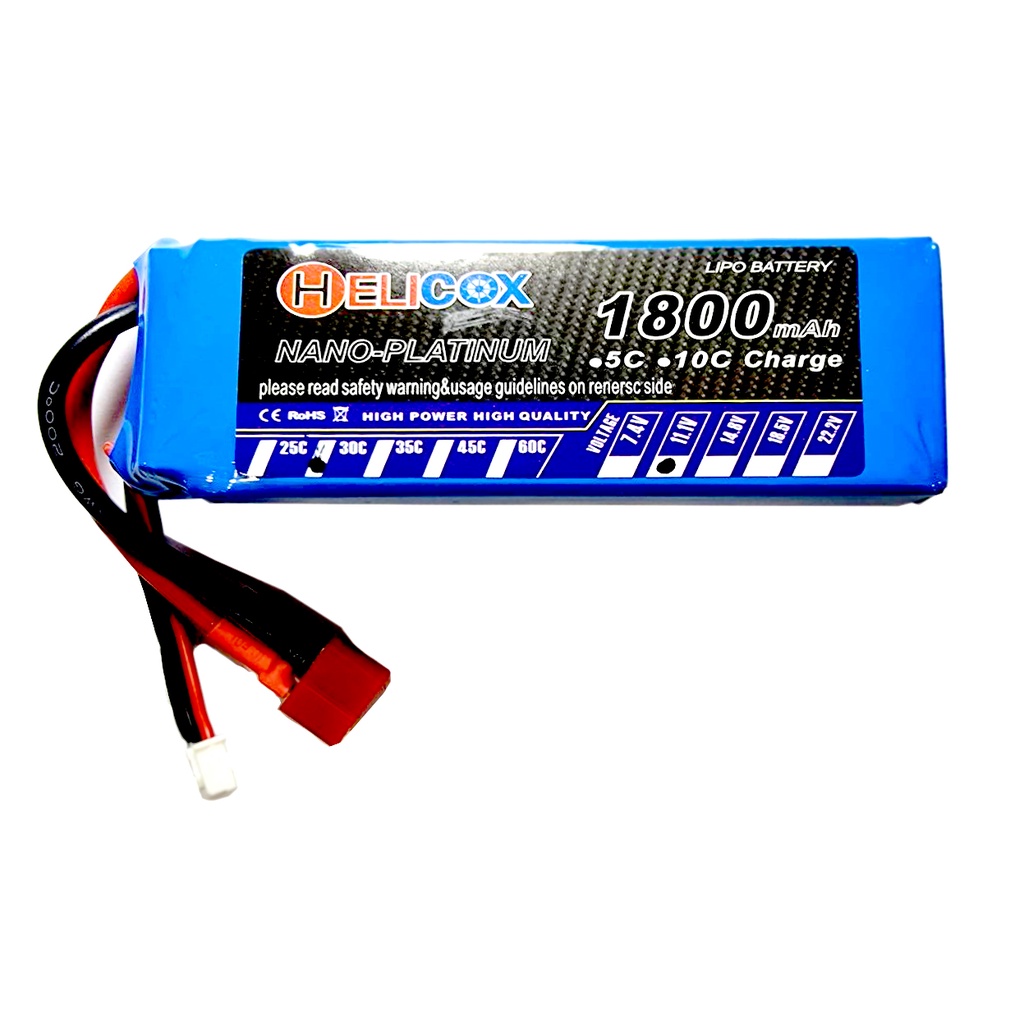 แบตเตอรี่ลิโพ-helicox-1800mah-11-1v-3เซล-30c-ปลั้กดีน-dean