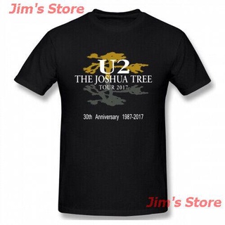 เสื้อยืดผ้าฝ้ายCOTTON ผ้าฝ้ายแท้ คอลูกเรือJims Store 2021 เสื้อยืดแขนสั้นพิมพ์ลายต้นไม้ Joshua แฟชั่นสําหรับผู้ชาย U2 เ