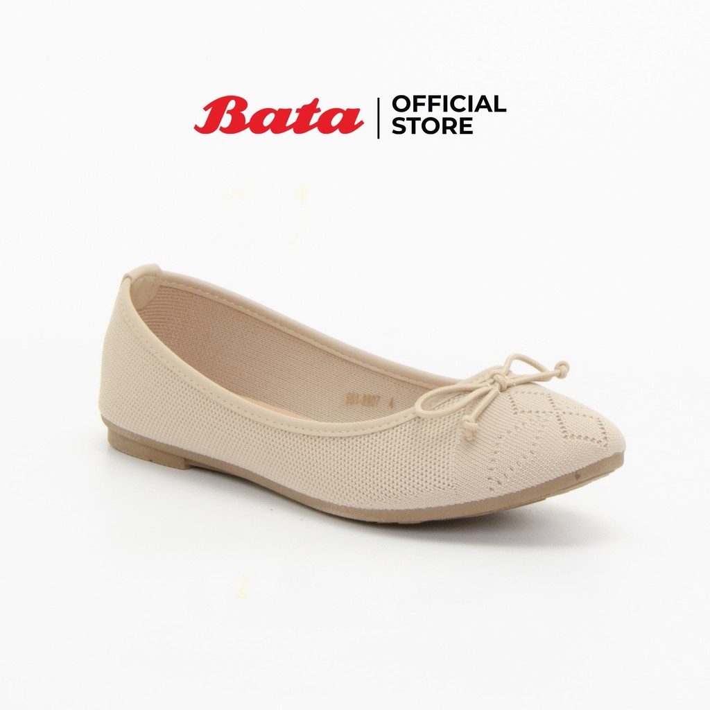 ภาพหน้าปกสินค้าBata Women's Ballerina Flats รองเท้าบัลเล่ต์แฟลตสำหรับผู้หญิง รุ่น Betty สีเบจ 5518907