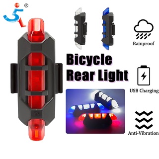 ไฟท้ายจักรยาน LED ชาร์จ USB กันน้ํา กันฝน