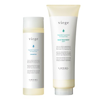 Lebel Viege for Scalp &amp; hair shampoo 240ml + Hair treatment SOFT 240ml แชมพูชำระล้างขจัดสิ่งอุดตันบนหนังศรีษะอ่อนโยนต่อห