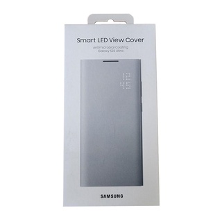 Samsung Official Galaxy S22 Ultra Smart LED View Cover ( Light Gray ), EF-NS908