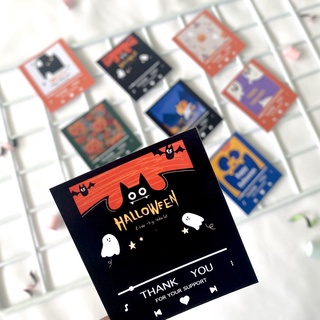 [Thank You Card 🎃 🌕👻  🏰 🔮 🦇 ] Halloween2ใบ 3 บาท Halloween ของแจกของแถมลูกค้า จีบลูกค้า